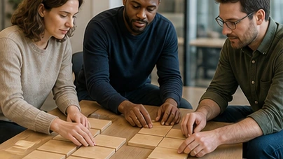 Équipe organisant un flux de travail avec des éléments non marqués
