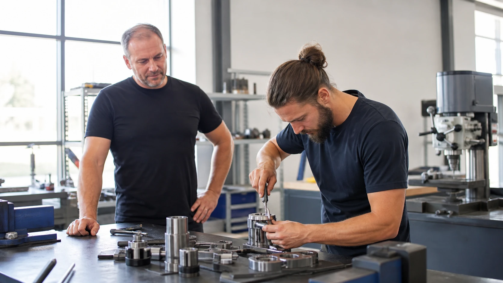 Departing employee observing a colleague complete a task independently